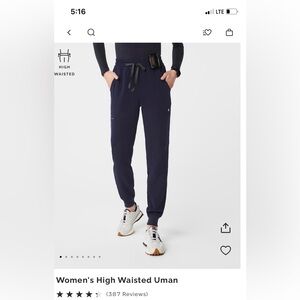 Figs high wasted umam scrubs navy blue xxs/p.